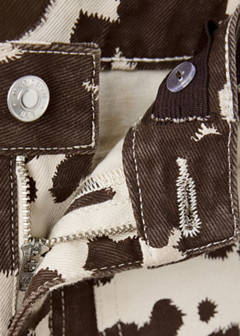 Wide-leg cow-print jeans — Brown 5