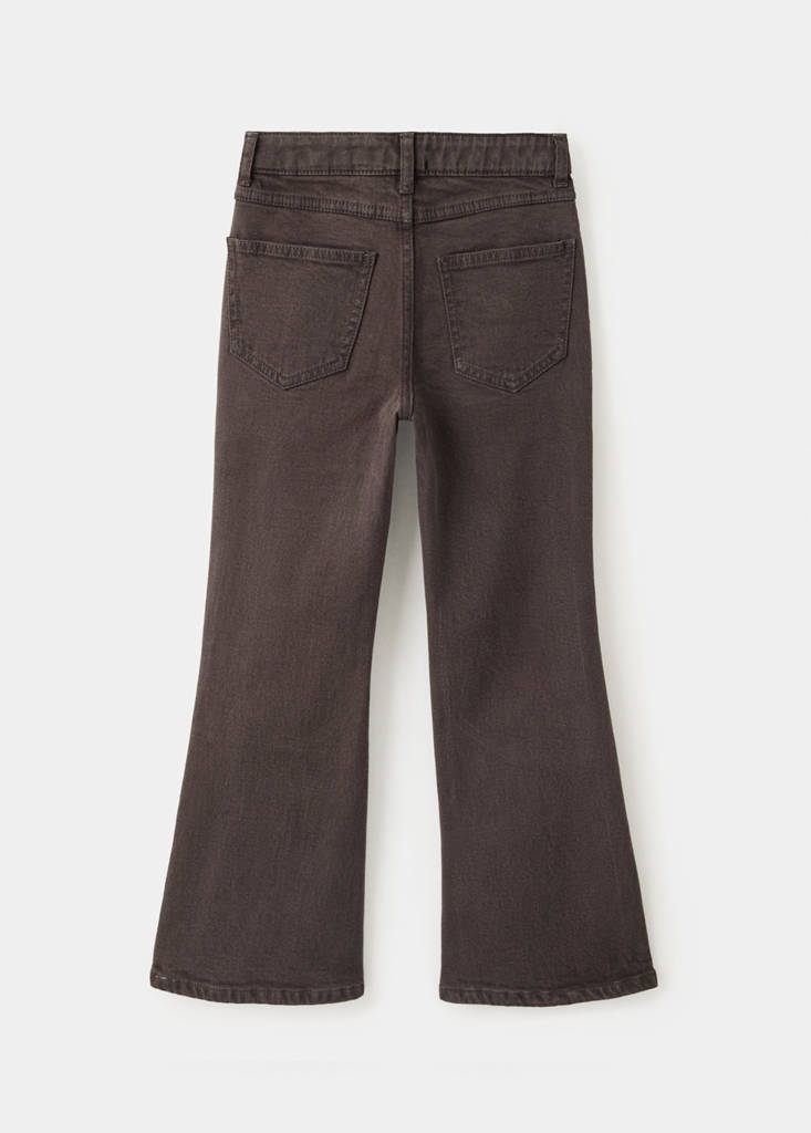 Straight-fit jeans with studs — Chocolate