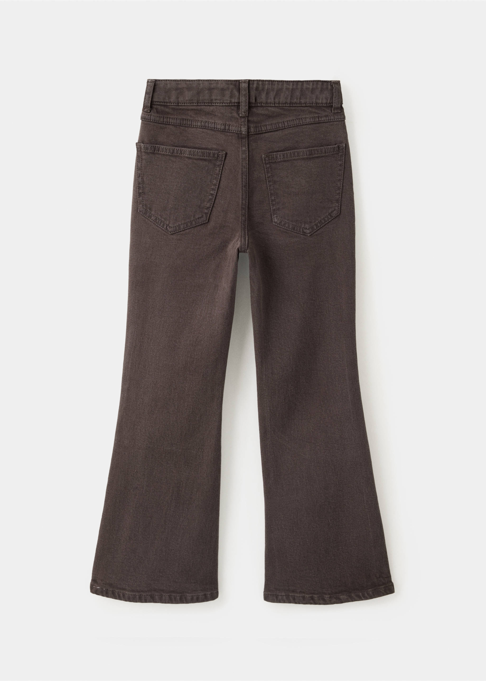 Straight-fit jeans with studs - Reverse of the article, Chocolate. Ref: 37024415-00.