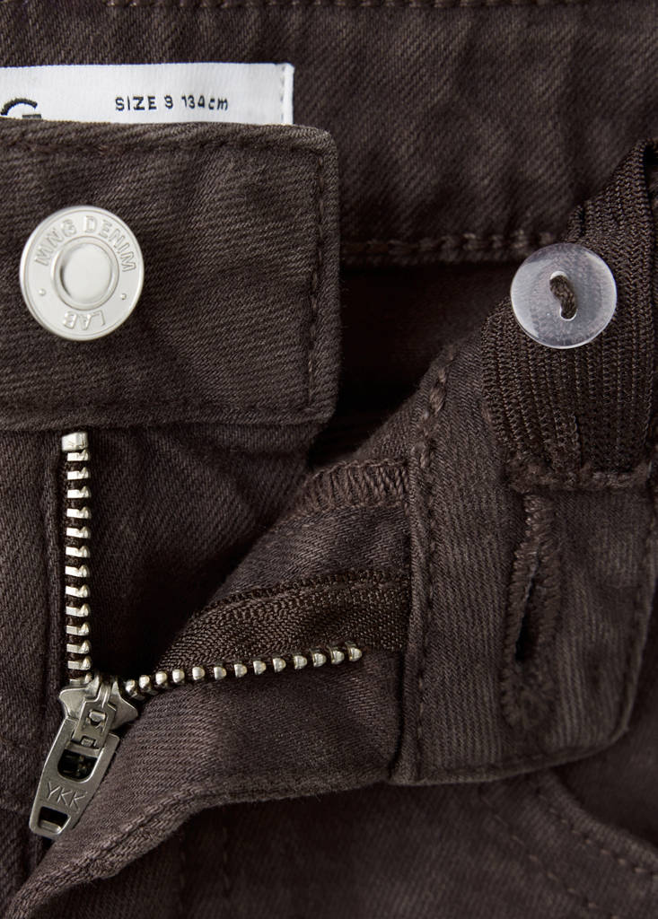 Straight-fit jeans with studs — Chocolate