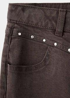 Straight-fit jeans with studs — Chocolate 6