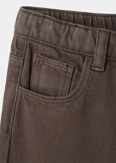 Wide leg jeans with star patches — Brown 4