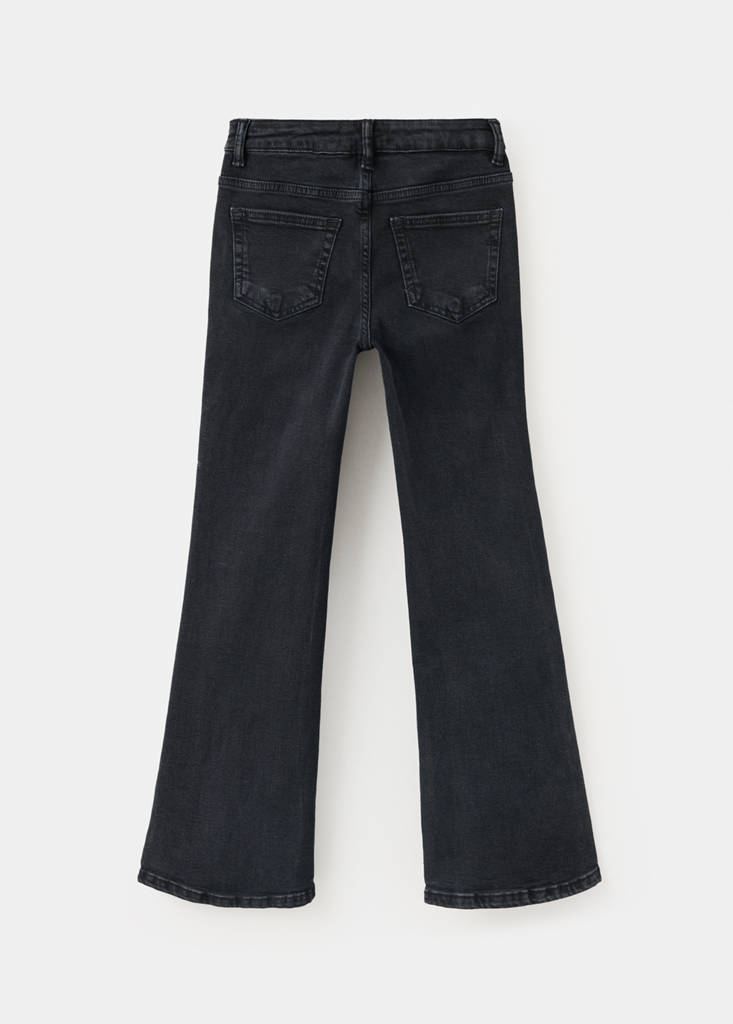Flared jeans with studs — Black denim