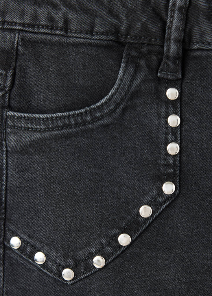 Flared jeans with studs — Black denim