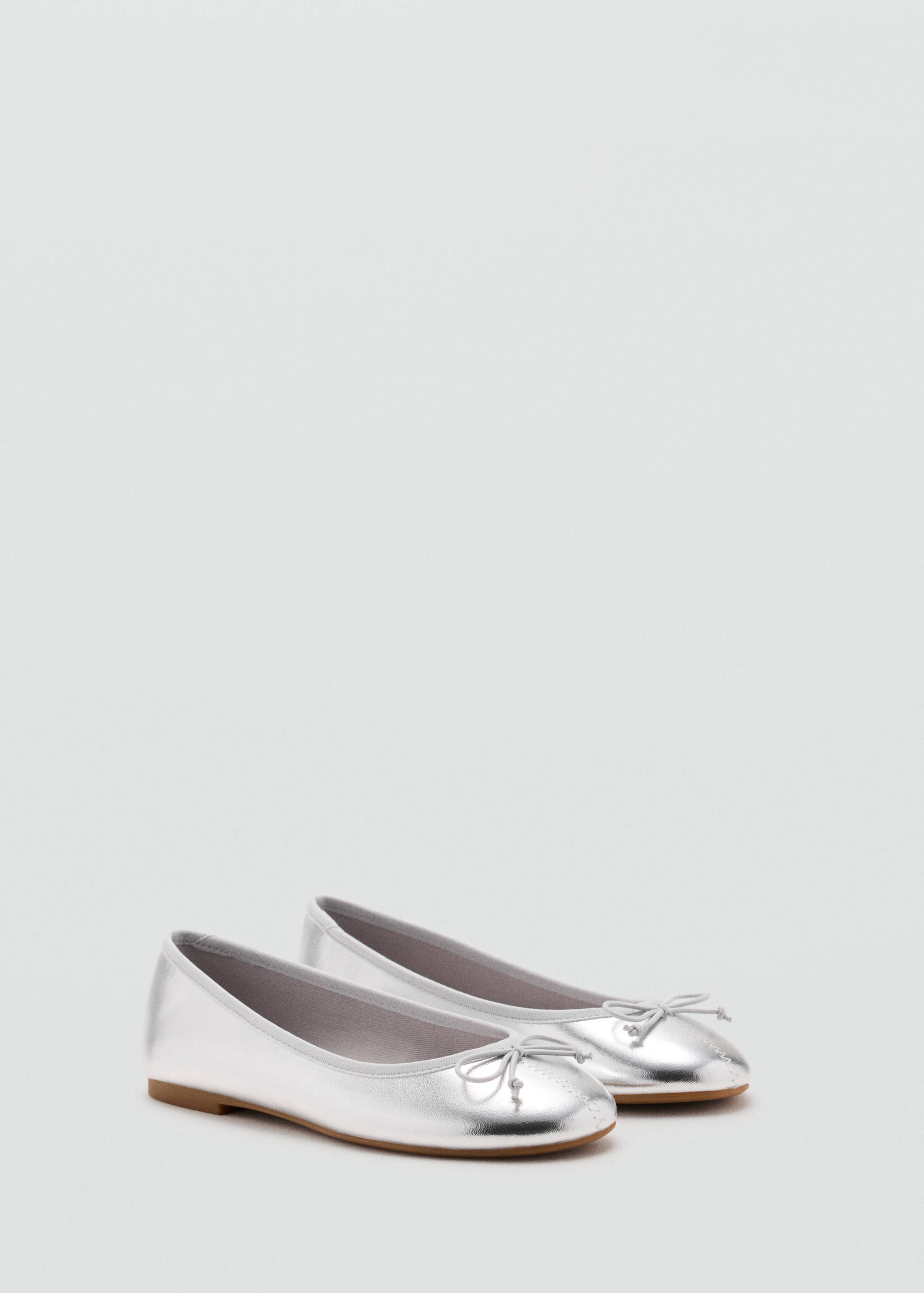 Metallic ballet flats with bow - Medium plane