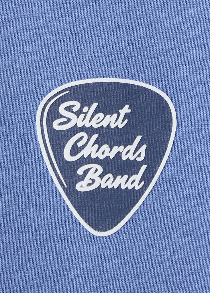 Printed cotton-blend t-shirt — Indigo Blue