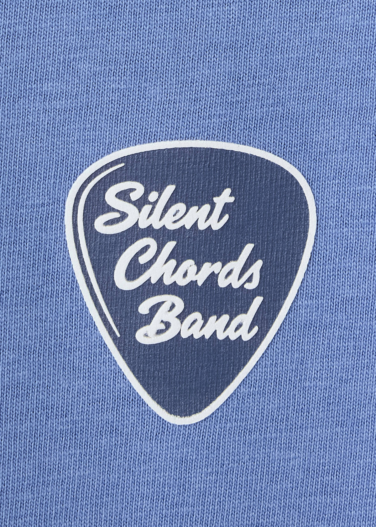 Printed cotton-blend t-shirt — Indigo Blue