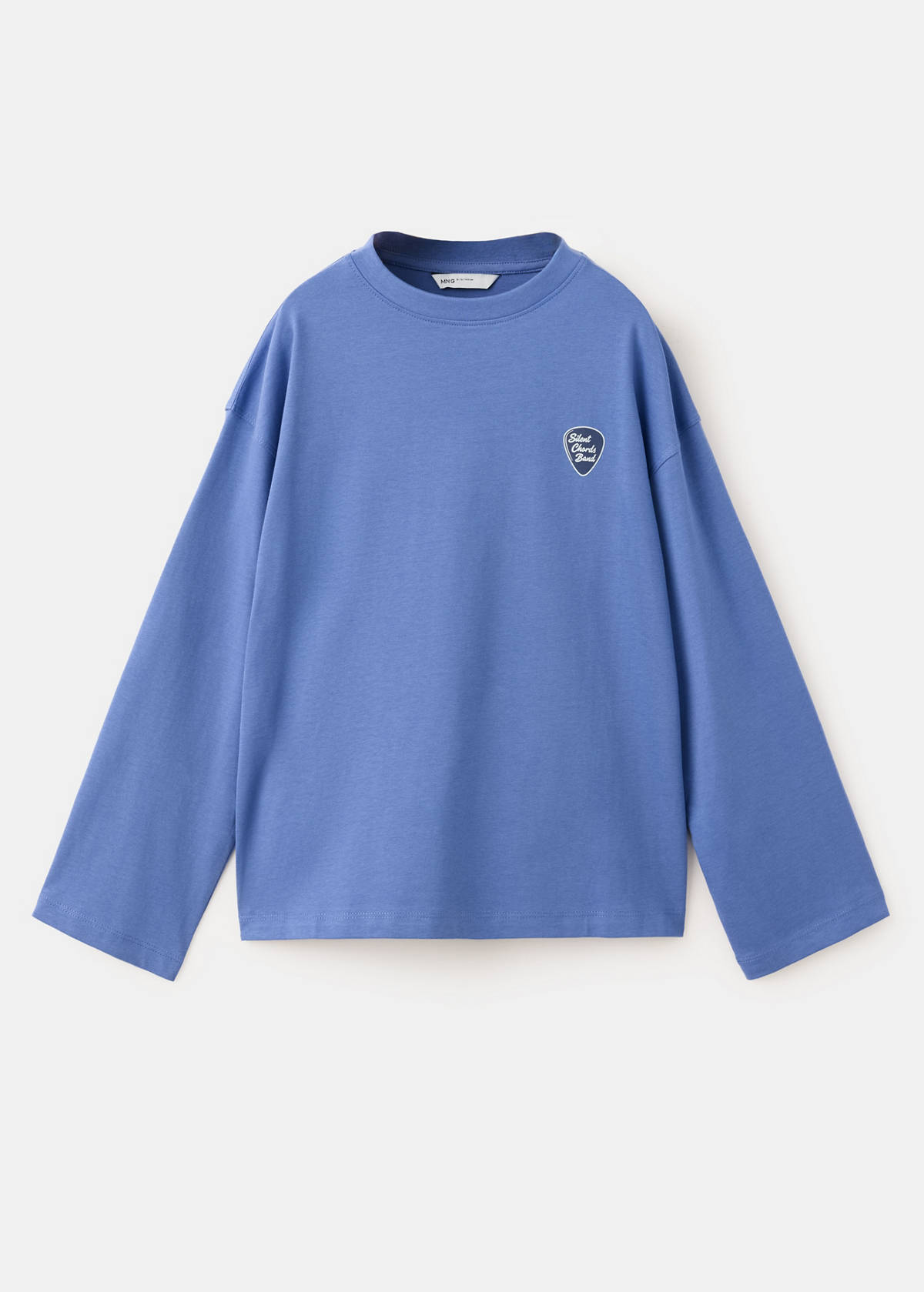 Printed cotton-blend t-shirt — Indigo Blue