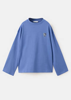 Printed cotton-blend t-shirt — Indigo Blue 3