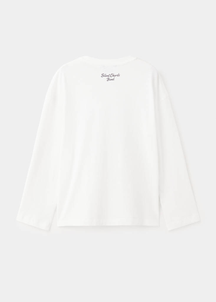 Oversized printed plus-size T-shirt — White