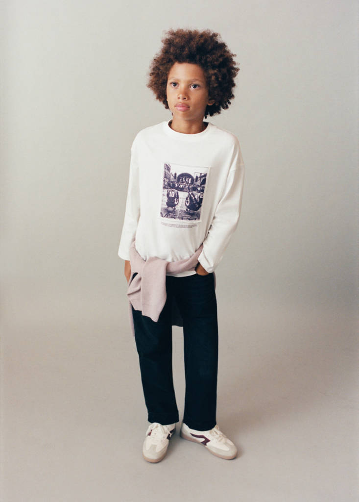 Oversized printed plus-size T-shirt — White