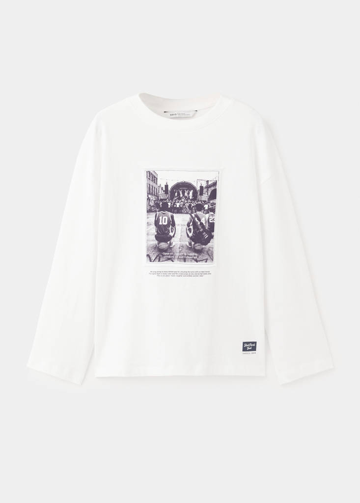 Oversized printed plus-size T-shirt — White