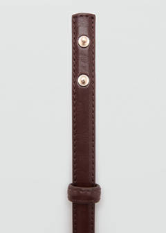 Thin belt with metal detail — Burgundy 4