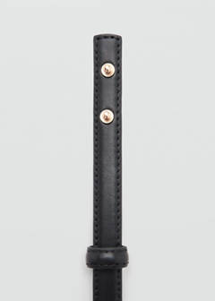 Thin belt with metal detail — Black 3