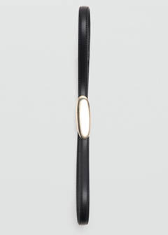 Thin belt with metal detail — Black 4