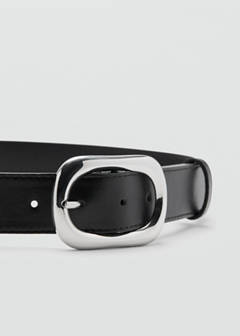 Oval buckle belt — Black 2