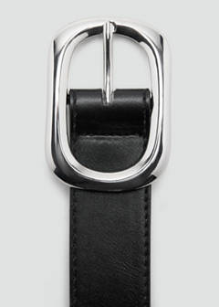 Oval buckle belt — Black 3