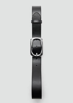 Oval buckle belt — Black 4