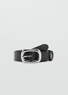 Oval buckle belt — Black 1