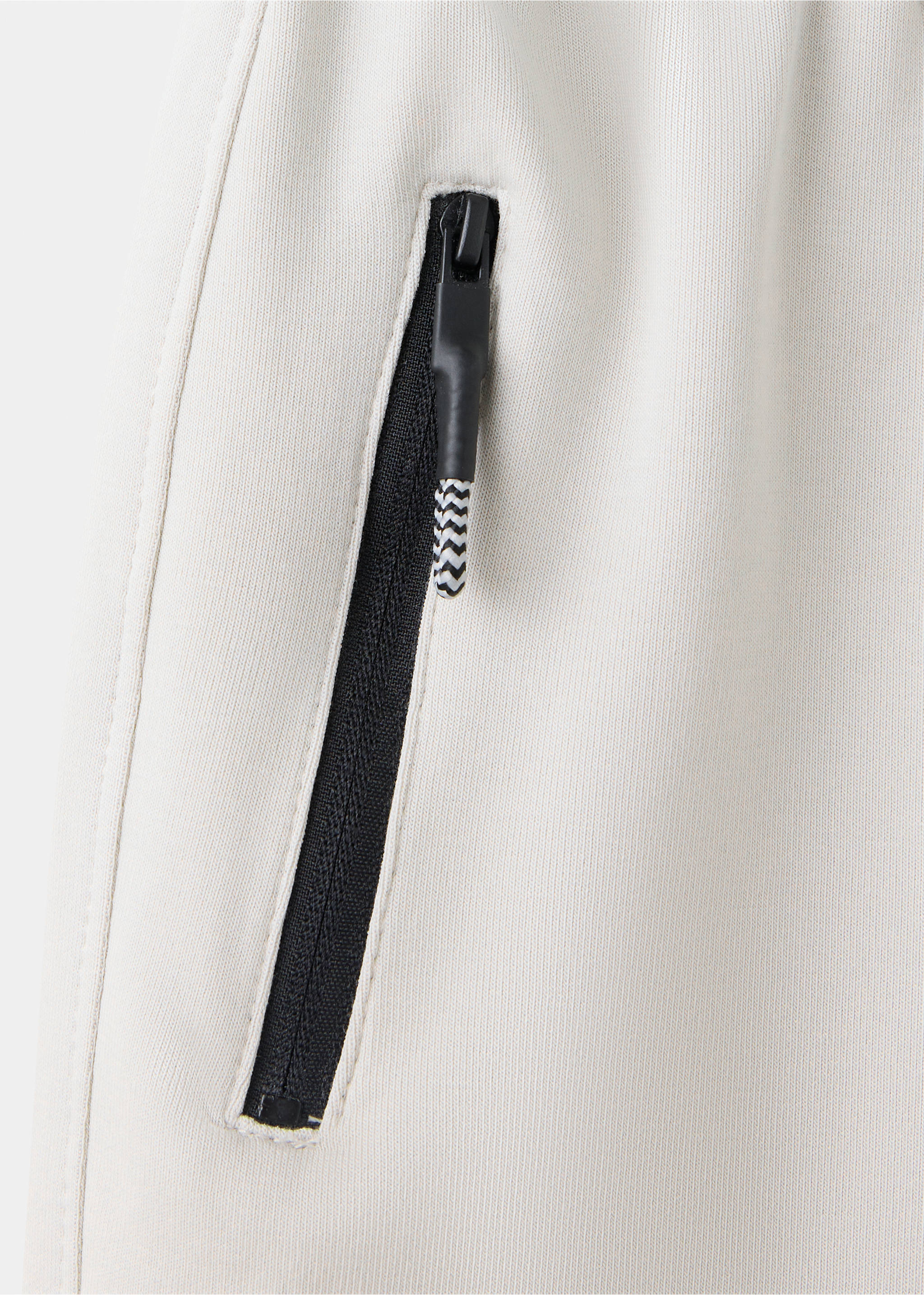 Cotton jogger-style trousers - Details of the article 0, Ice Grey. Ref: 37024429-00.
