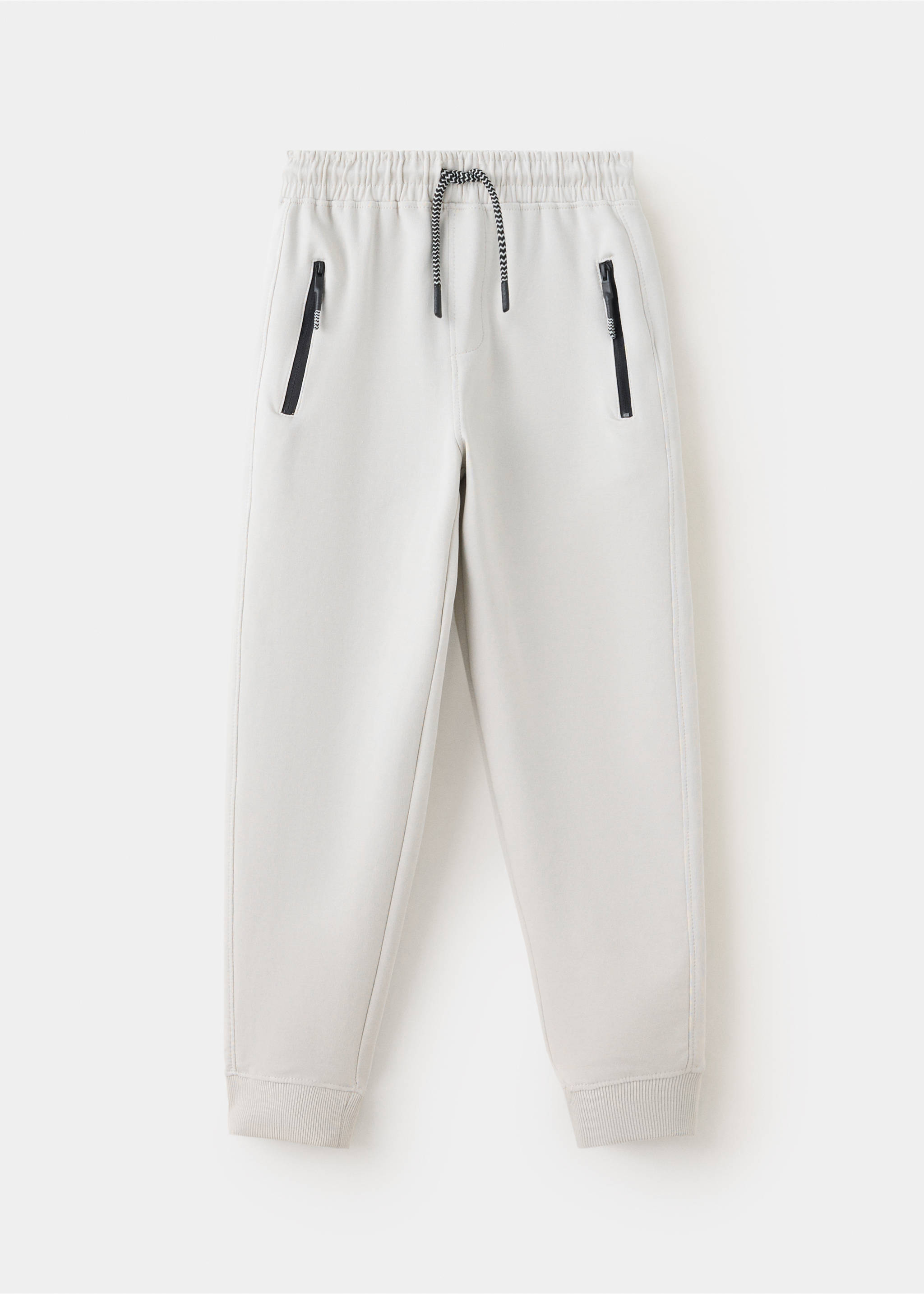 Cotton jogger-style trousers - Article without model, Ice Grey. Ref: 37024429-00.