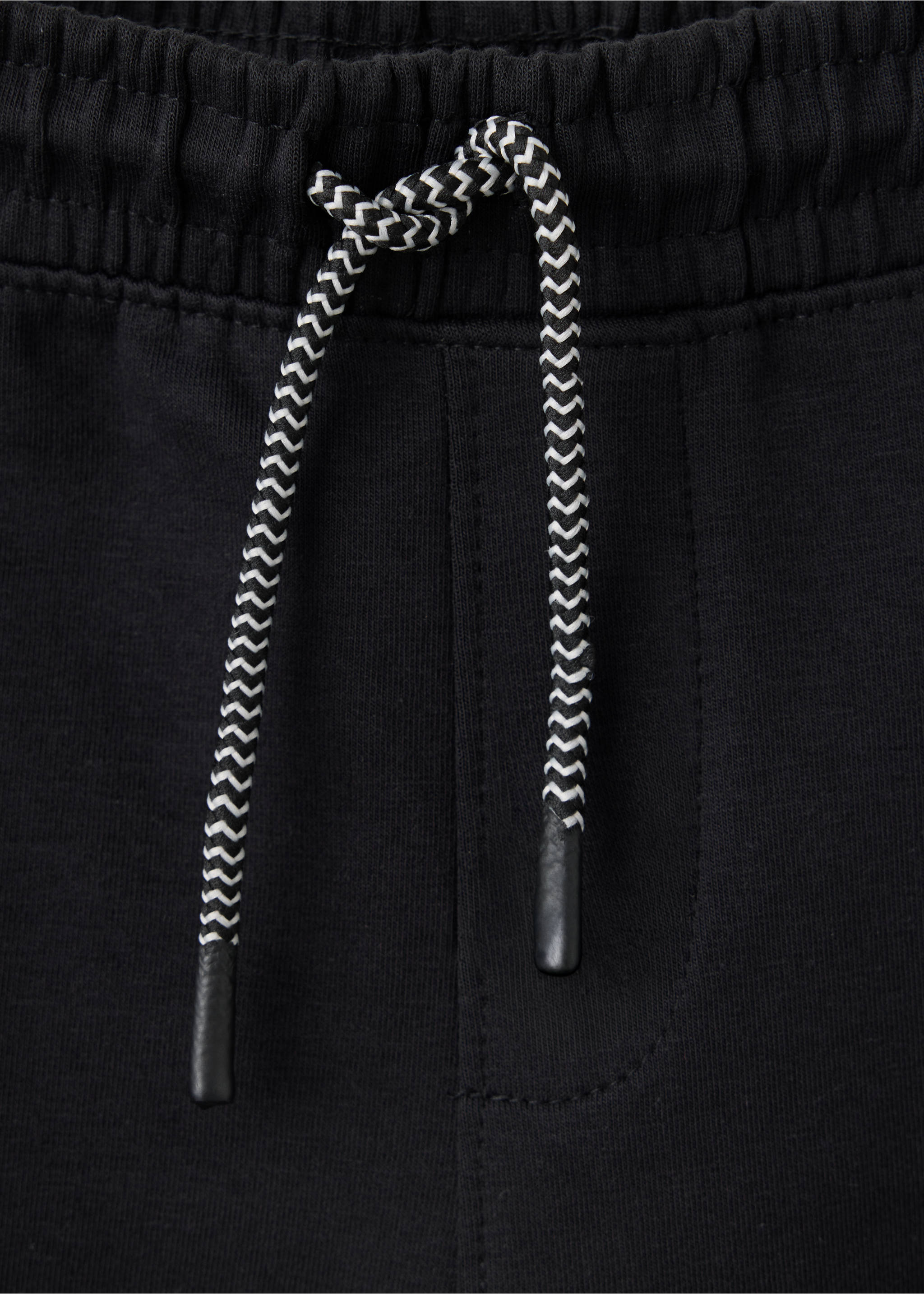 Cotton jogger-style trousers - Details of the article 8, Black. Ref: 37024429-00.