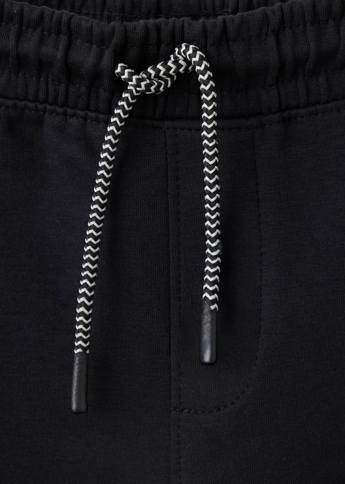 Cotton jogger-style trousers — Black