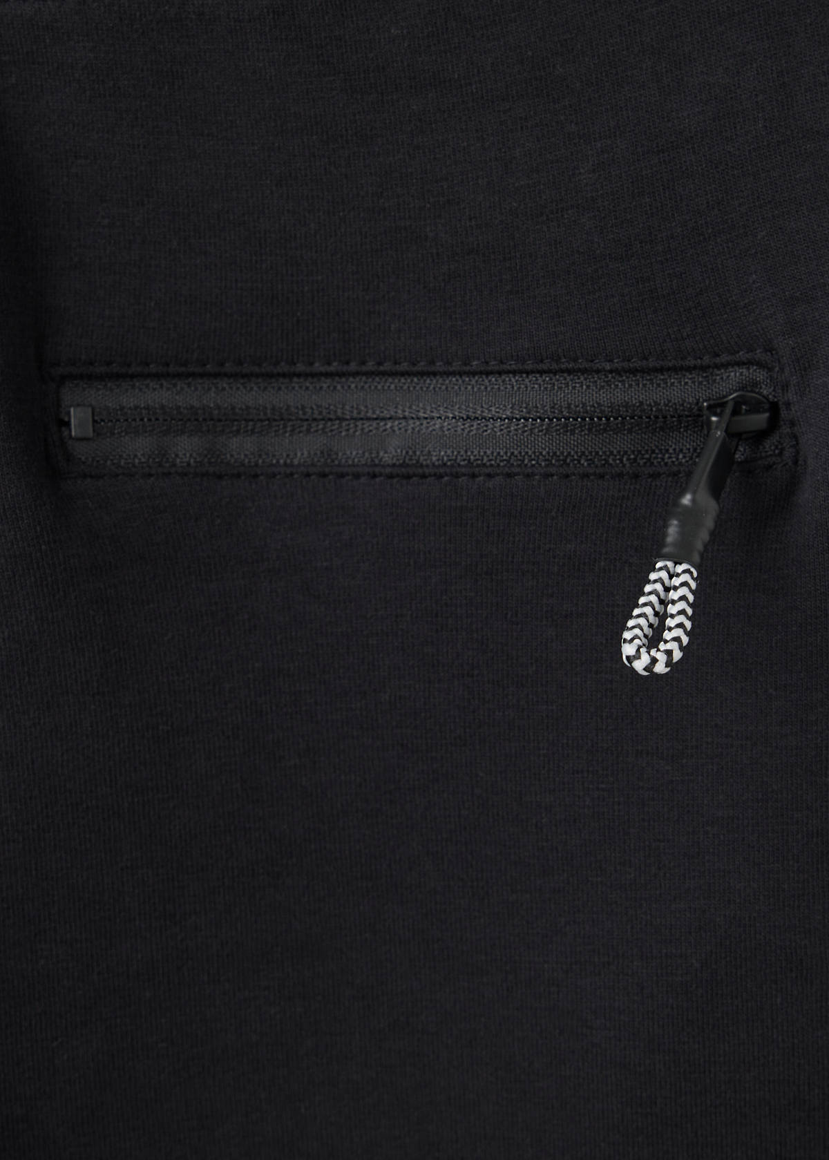 Cotton jogger-style trousers — Black