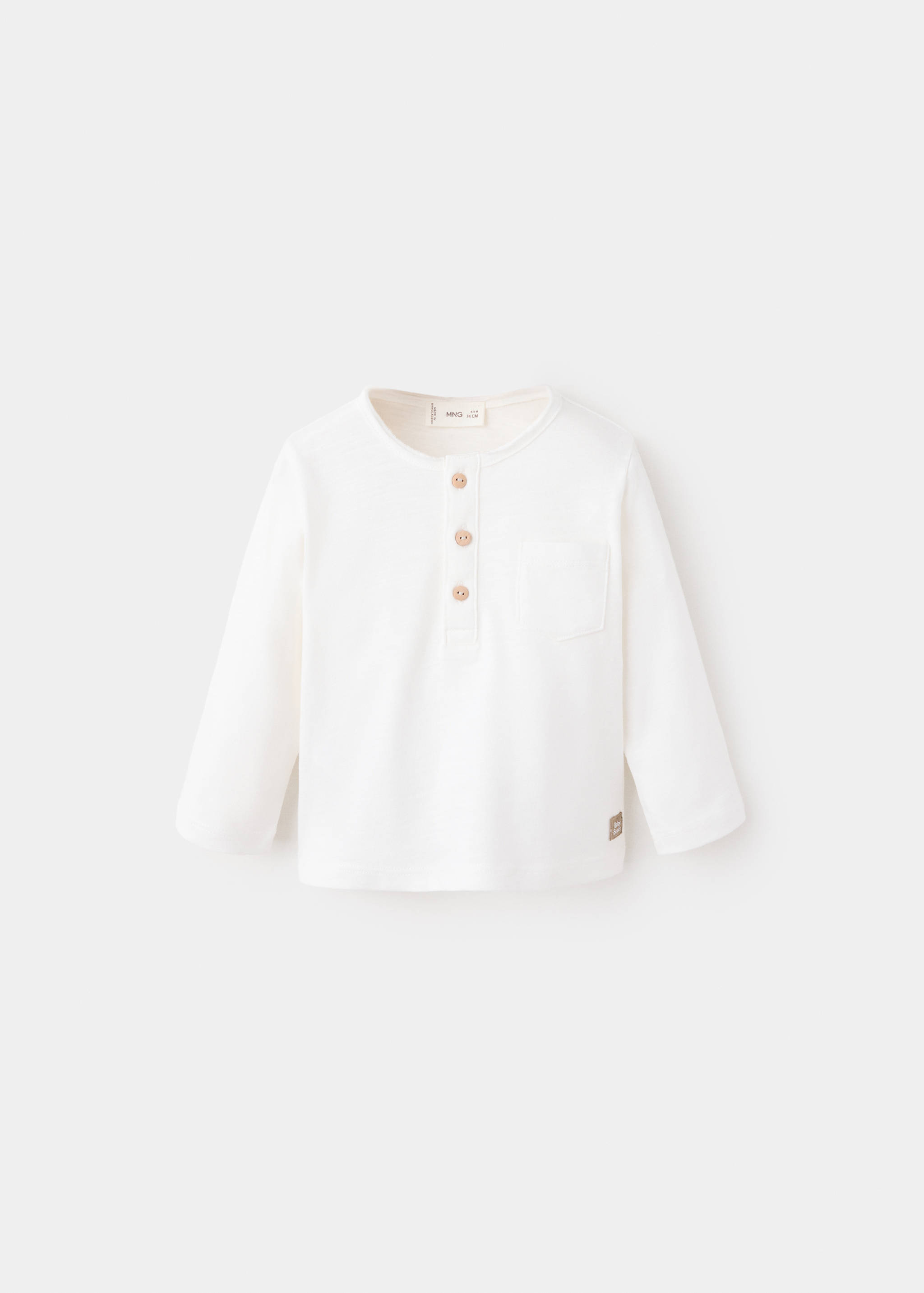 T-shirt coton boutons - Article sans modèle