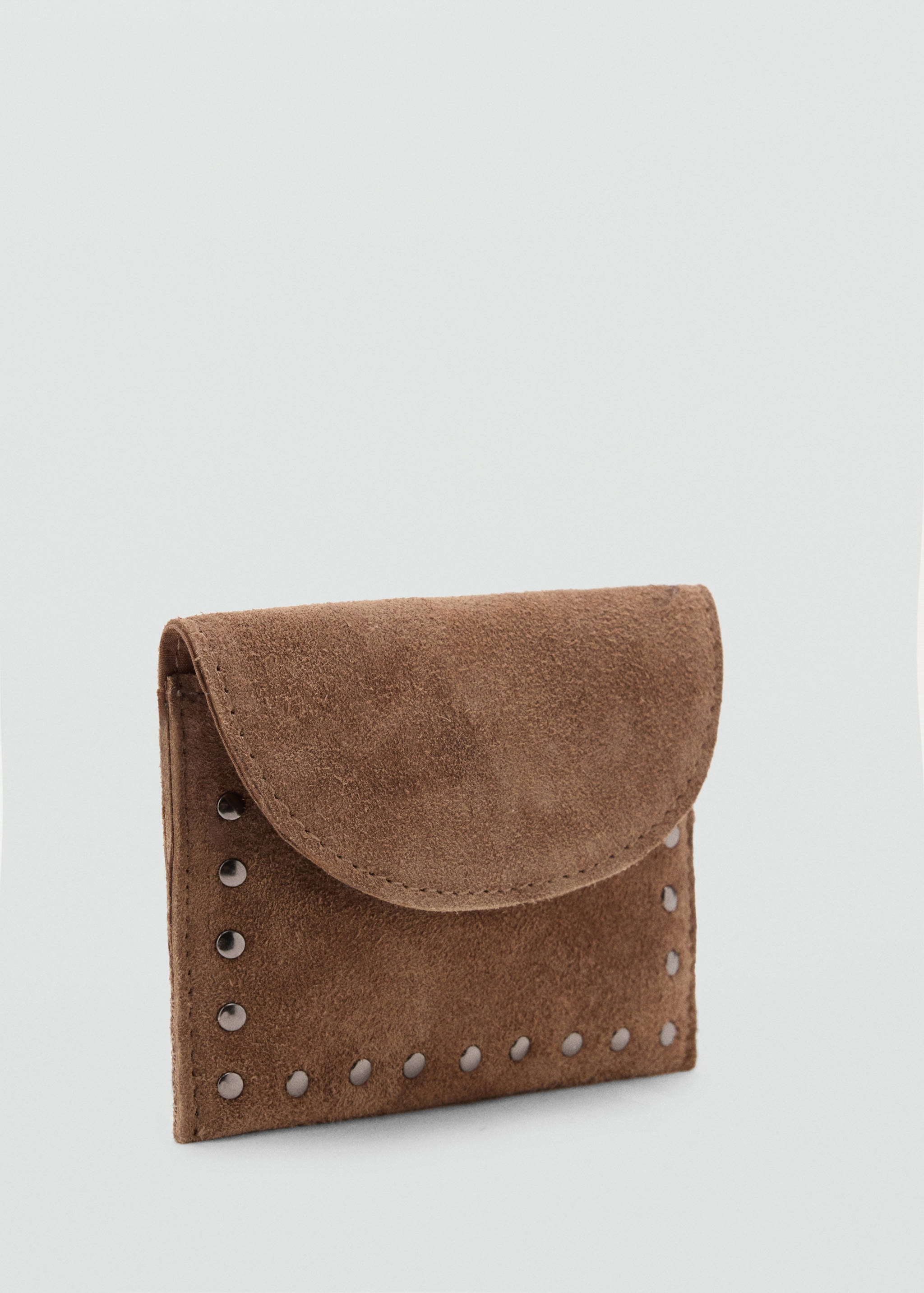 Porte-cartes en daim à clous - Plan moyen