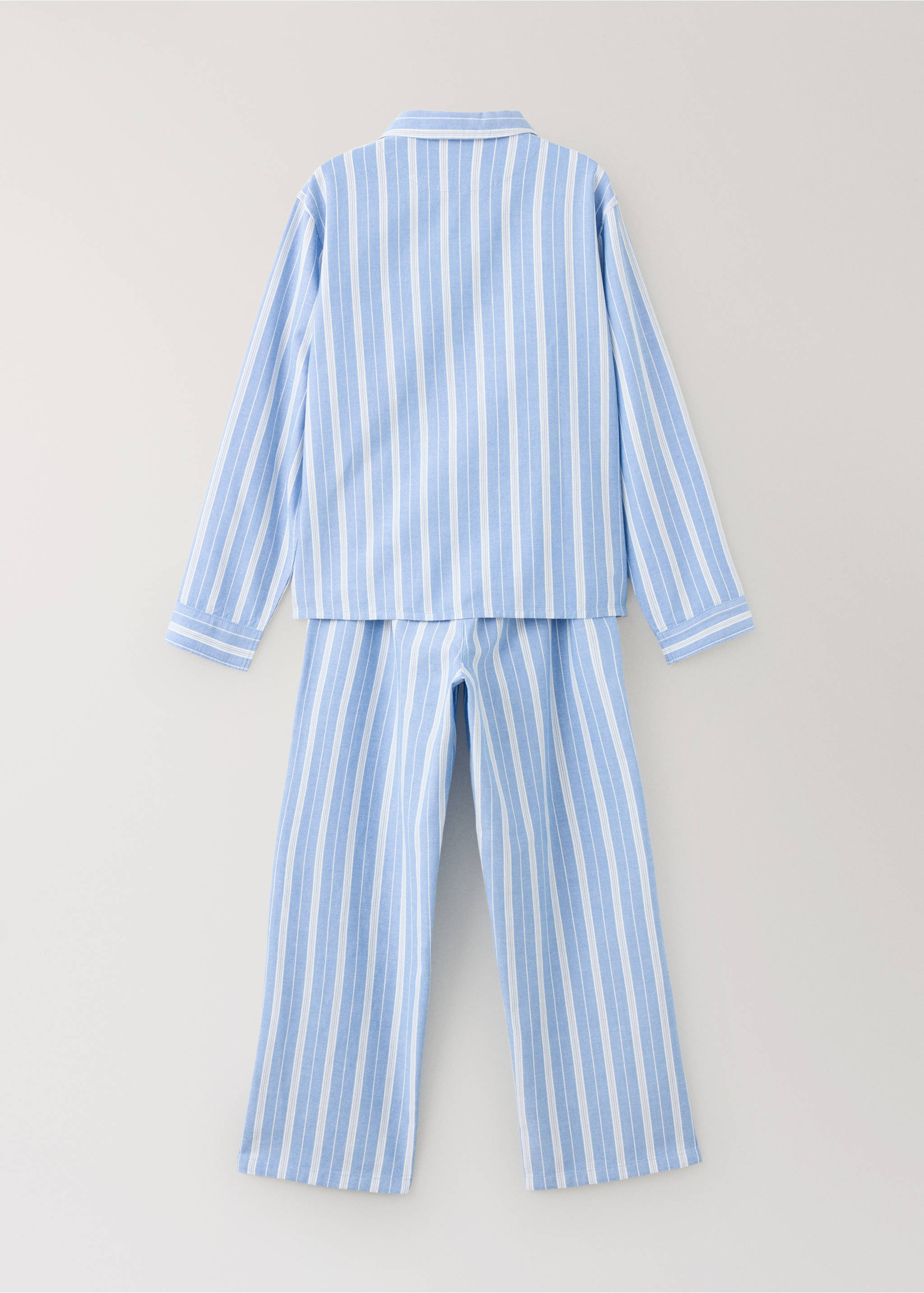 Striped pyjama set - Reverse of the article, Blue. Ref: 37024436-00.