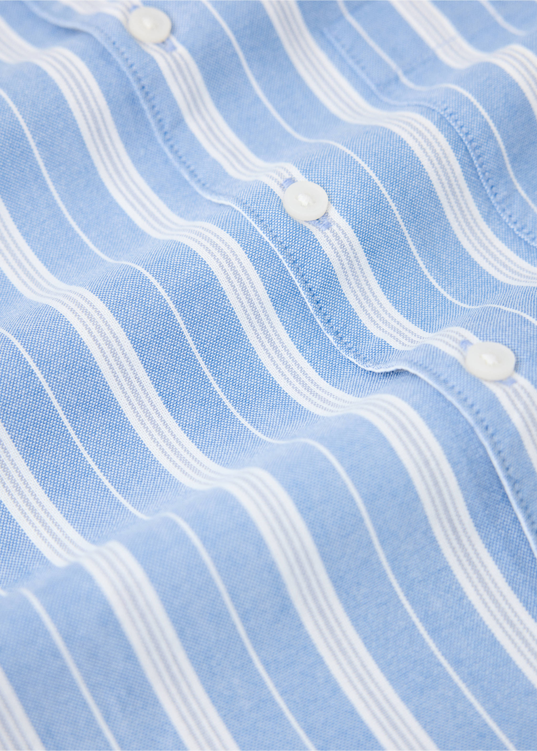 Striped pyjama set - Details of the article 0, Blue. Ref: 37024436-00.