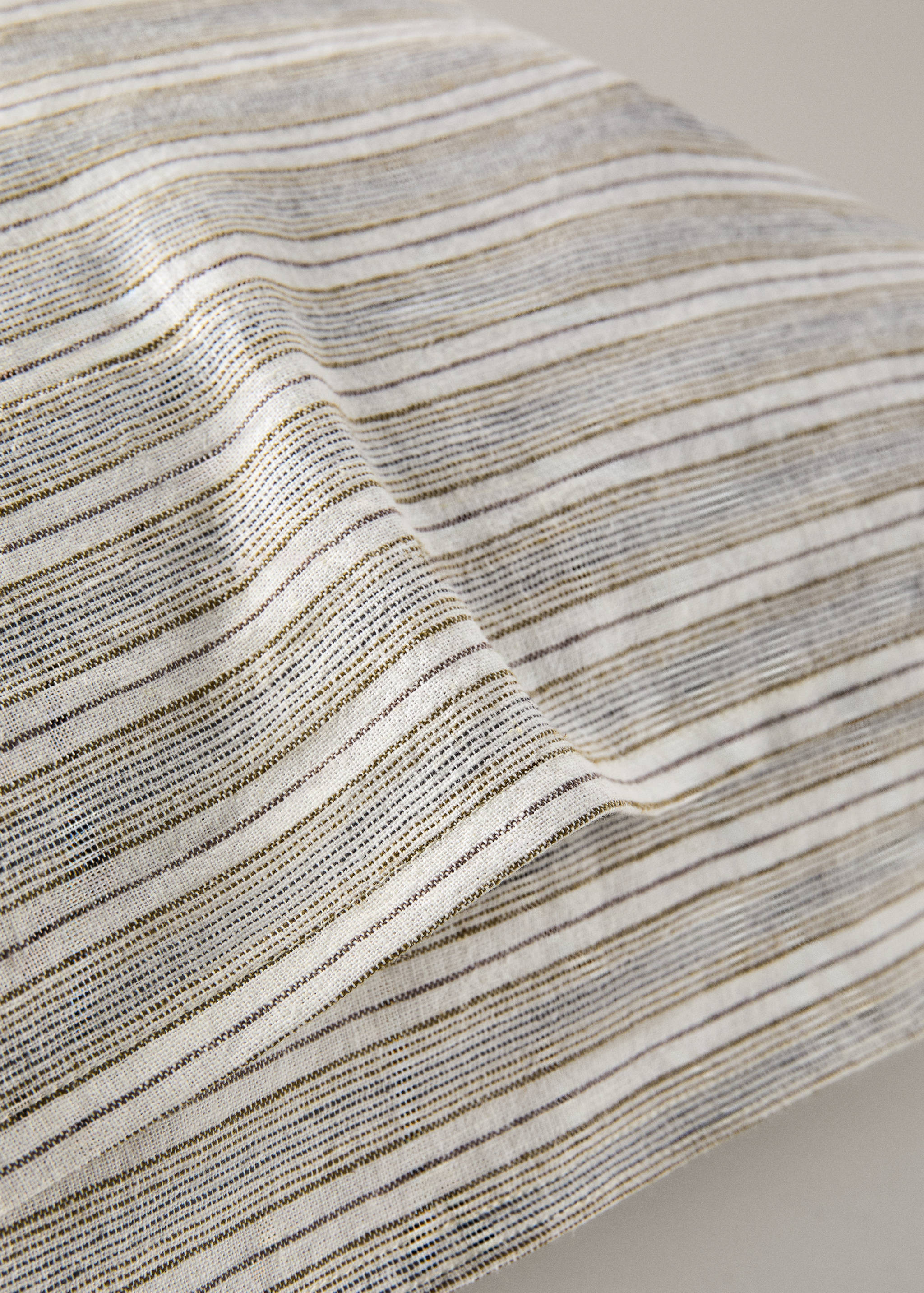 Kissenbezug aus Leinen und Baumwolle, gestreift, 50 x 75 cm - Detail des Artikels 1