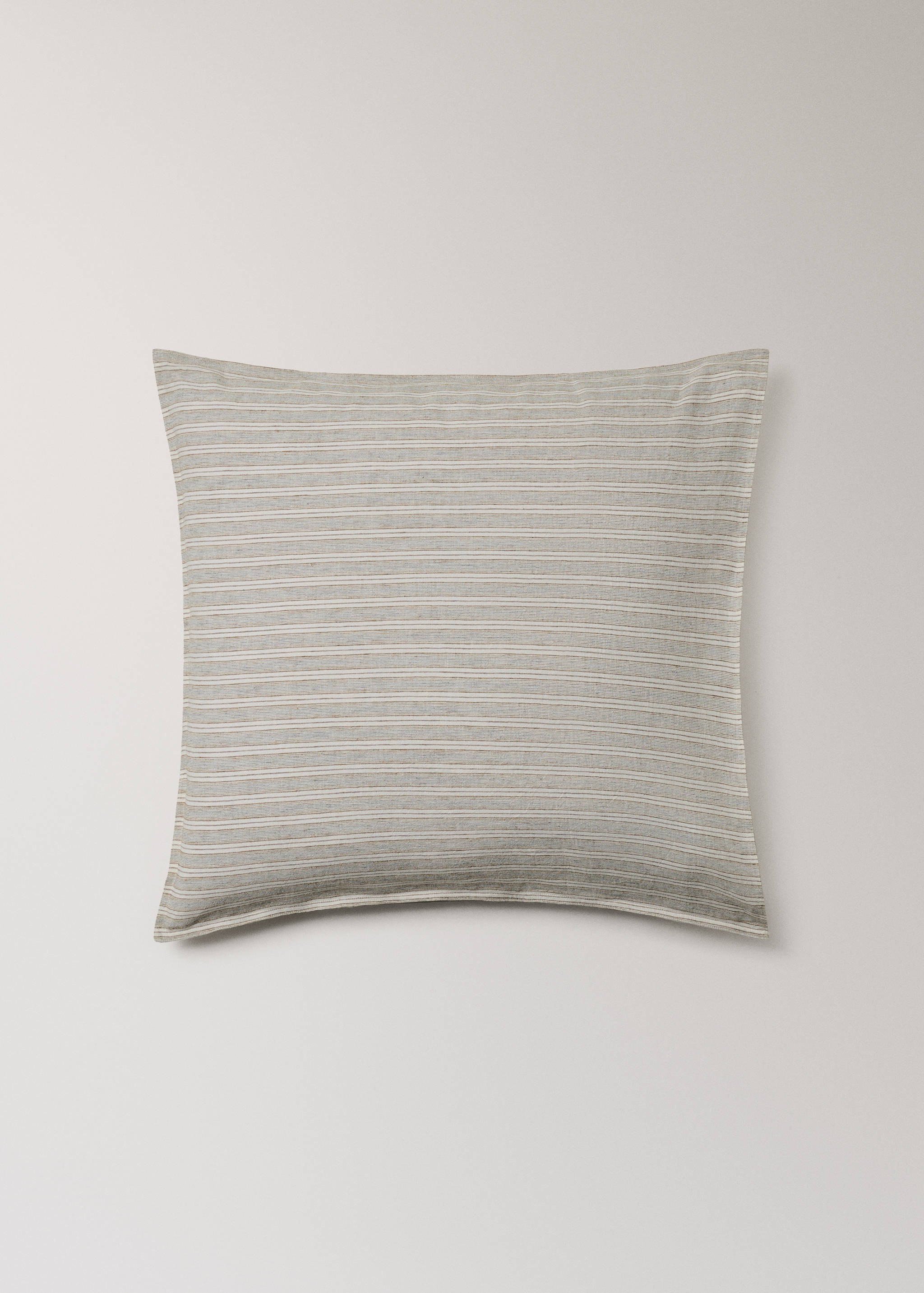 Linen and cotton striped pillowcase 60 x 60 cm - Article without model