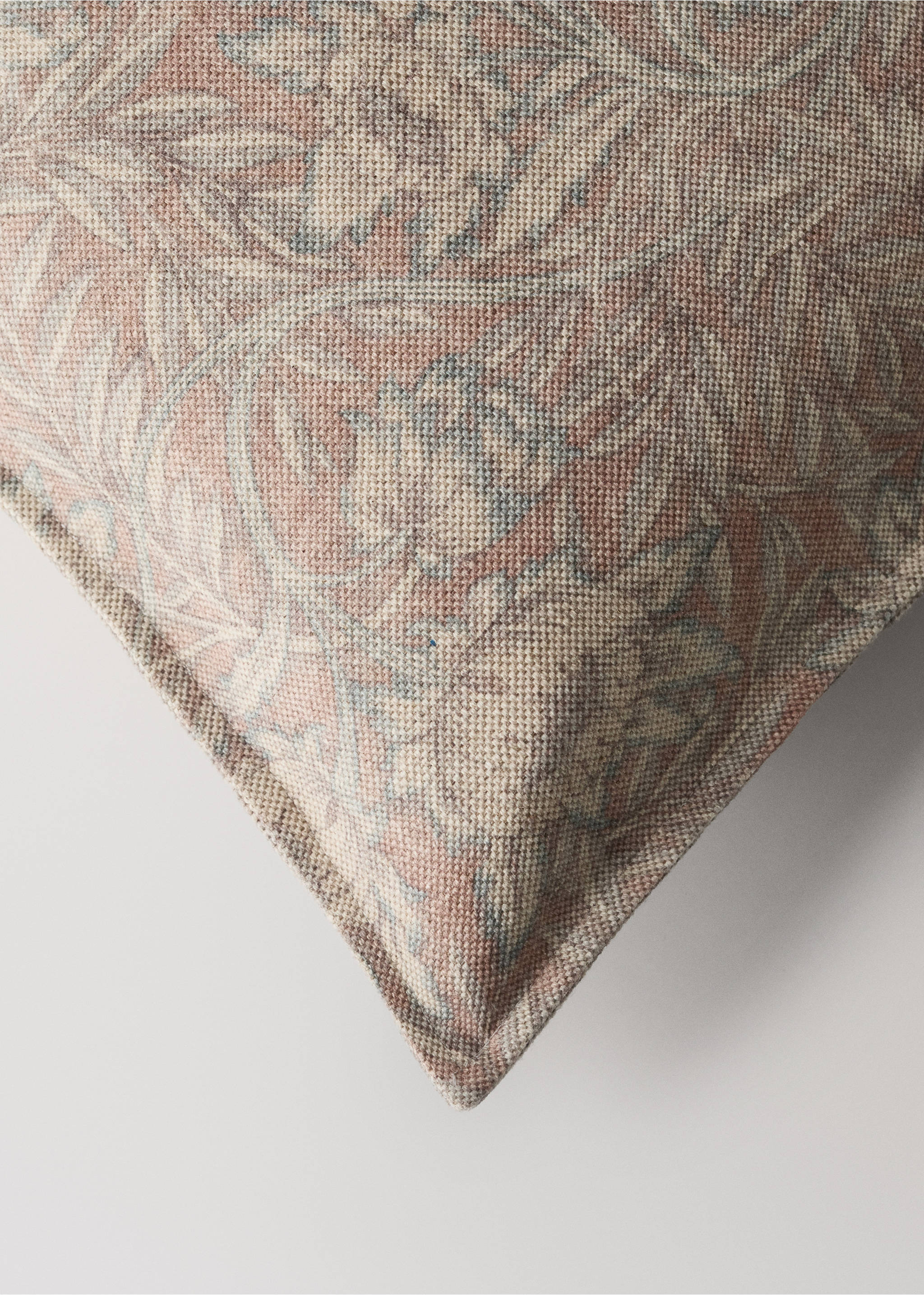 Housse de coussin pour lit en coton et lin 50×50 cm - Détail de l'article 1, Rose. Ref: 37024445-00.