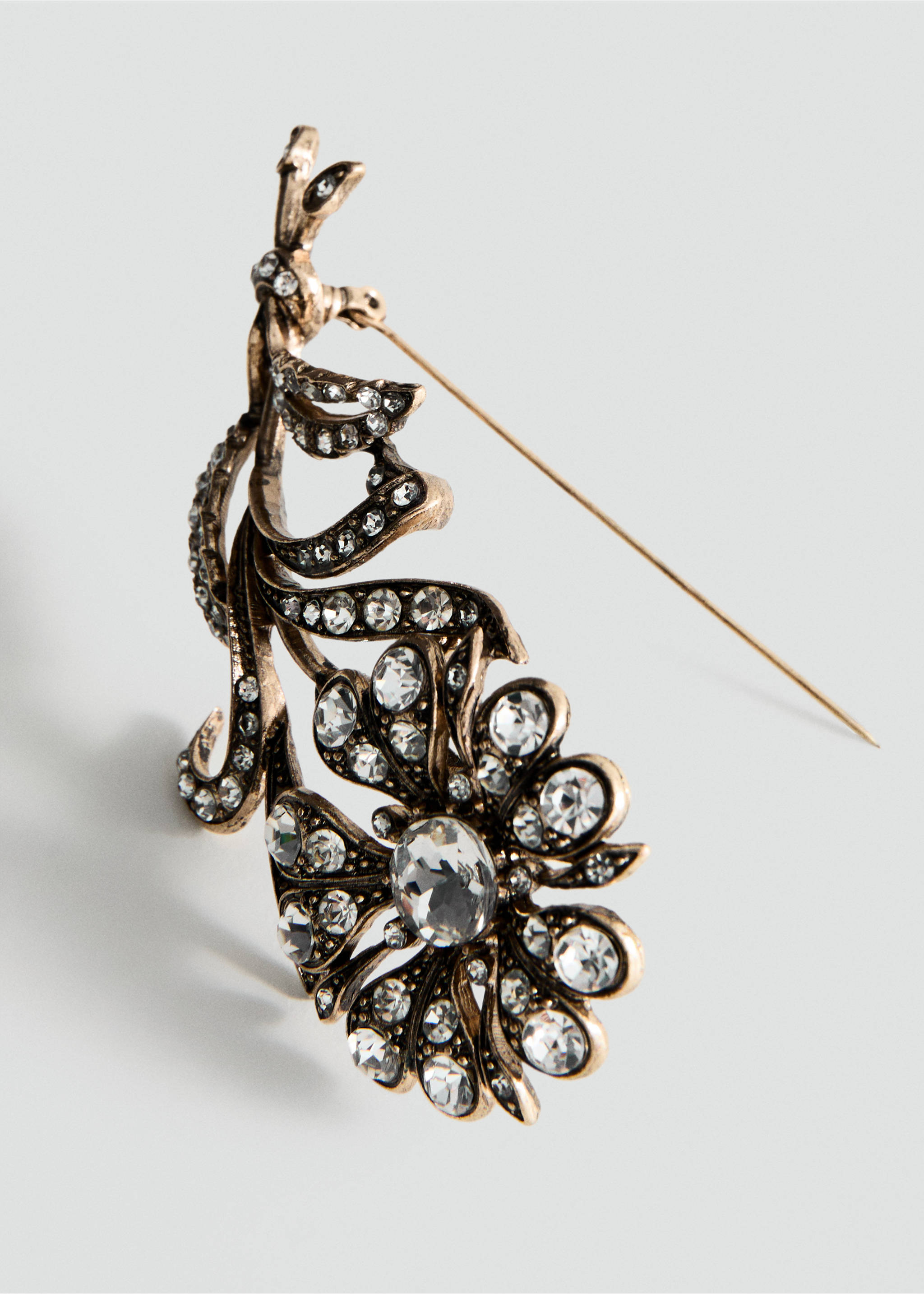 Crystal flower brooch - Medium plane, Silver. Ref: 37024446-00.