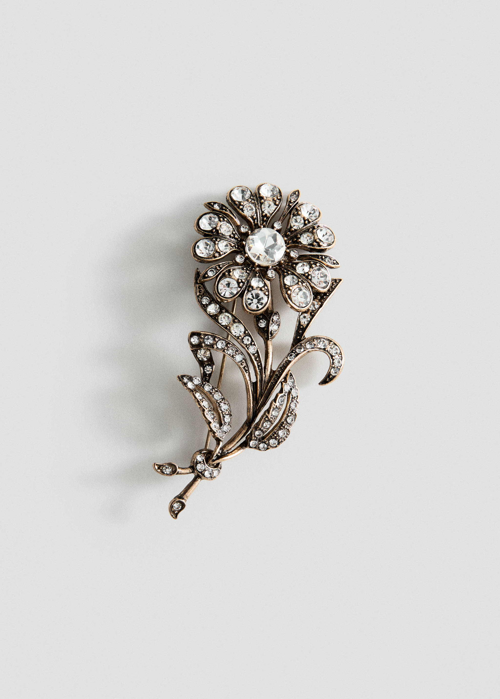 Crystal flower brooch - Article without model