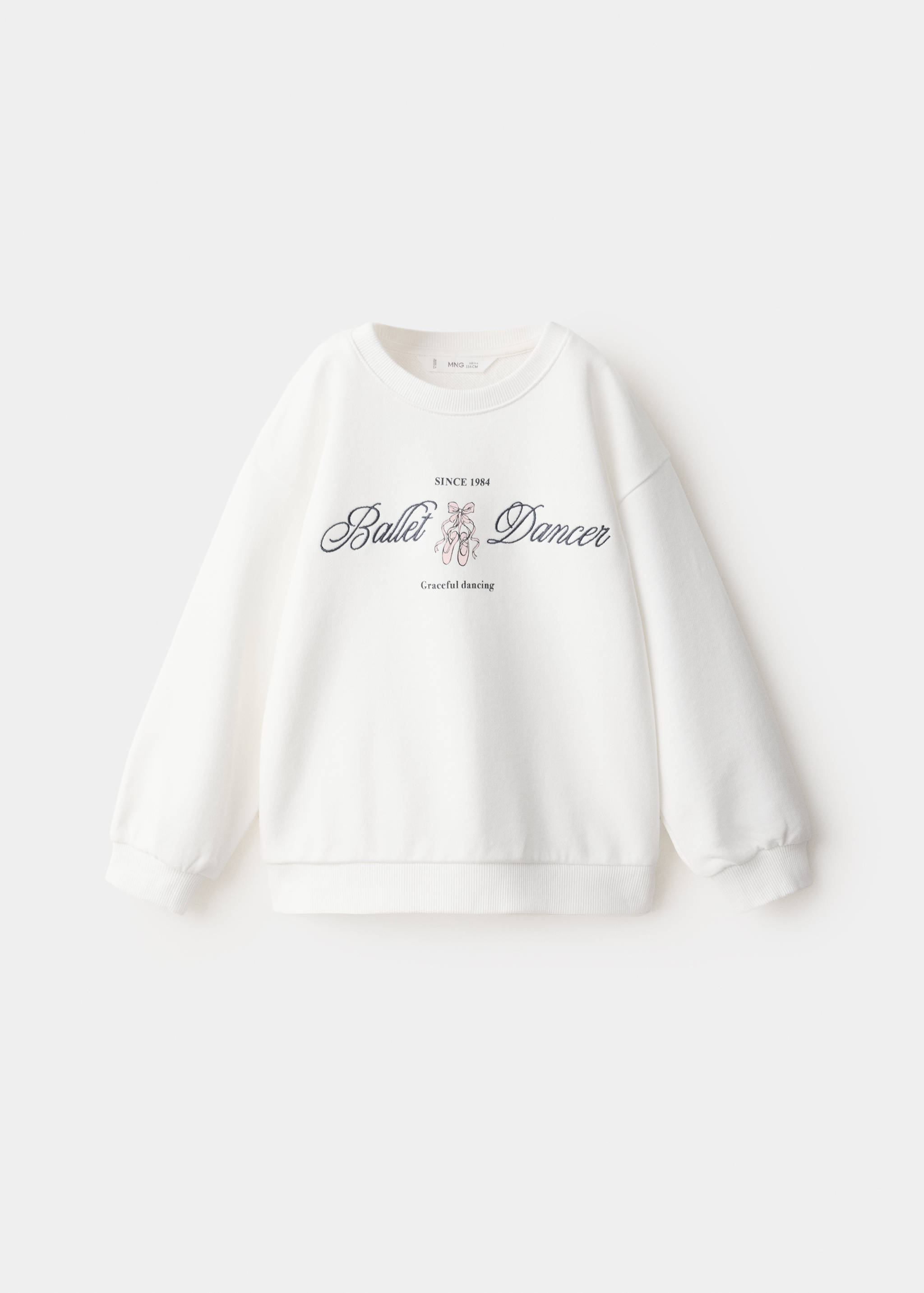 Cotton sweatshirt with print detail - Article without model