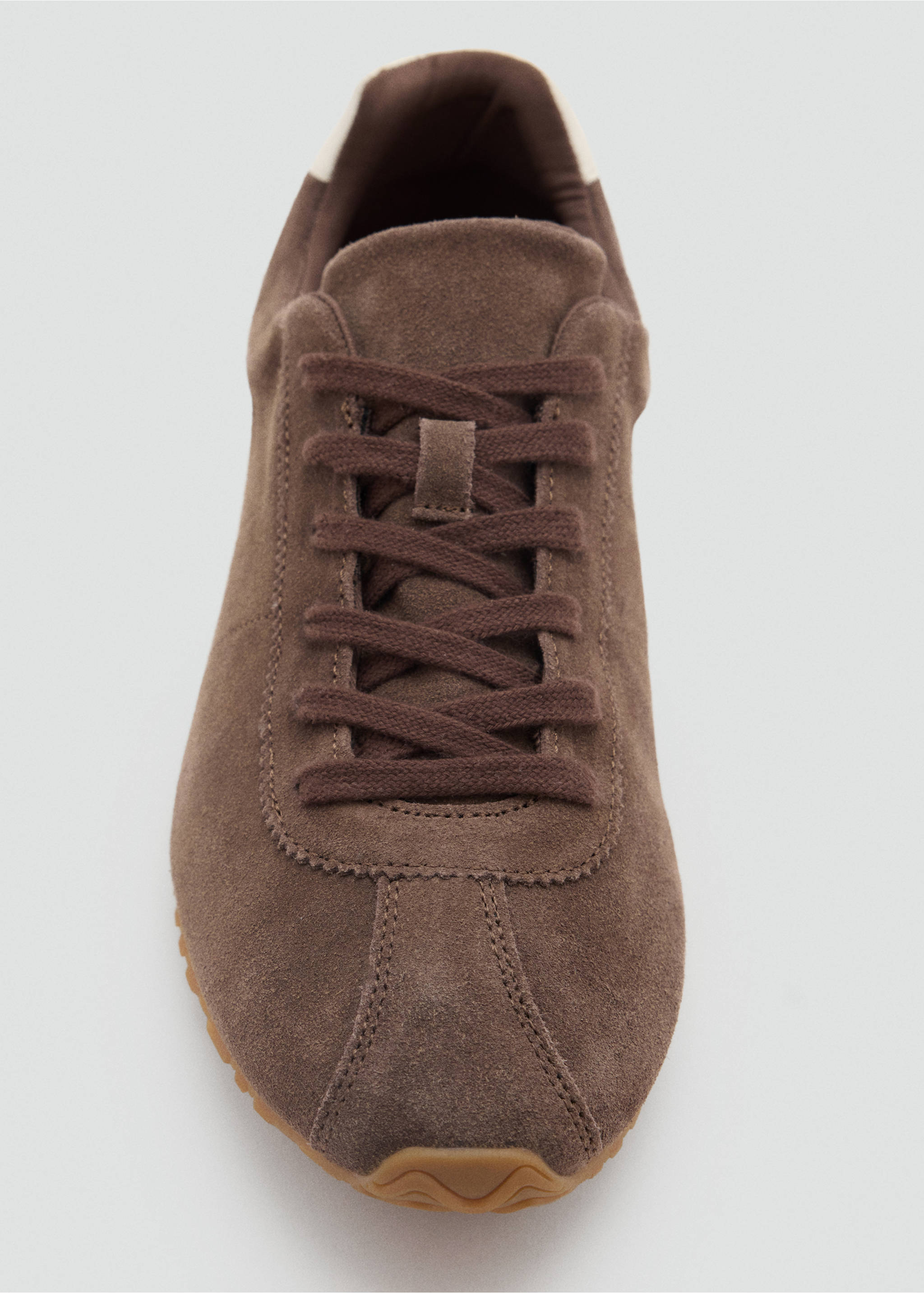 Lädersneakers snören - Detaljer om artikeln 2, Choklad. Ref: 37024449-00.