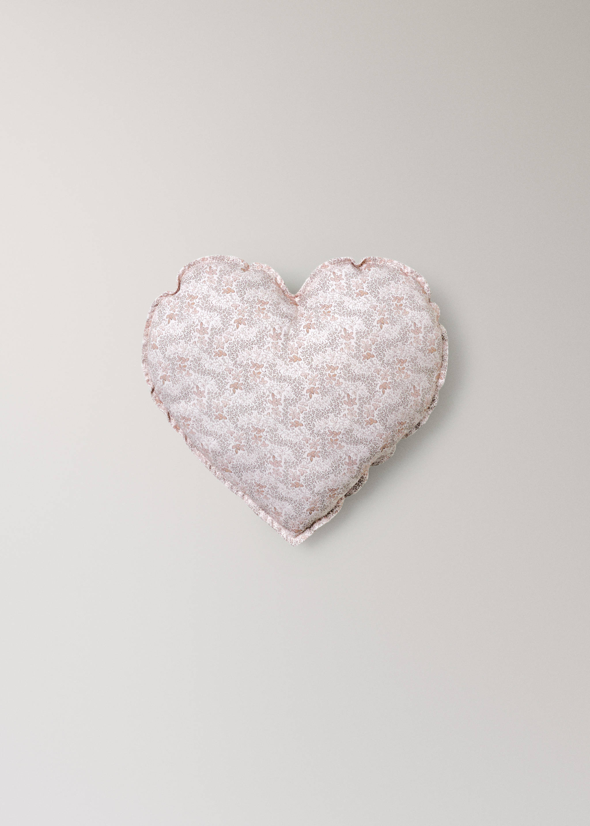 Cojín algodón canvas corazón estampado - Artículo sin modelo