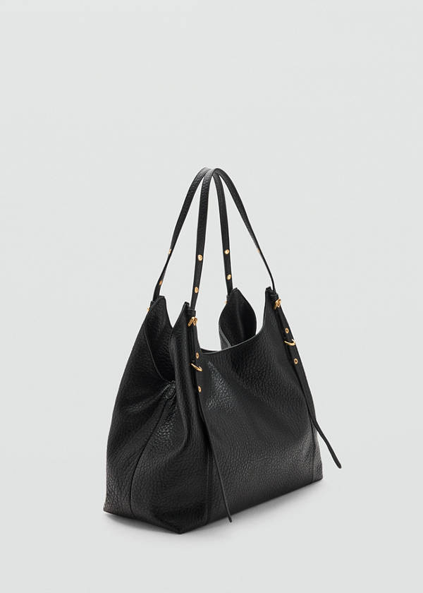 Bucket bag with buckles — Black