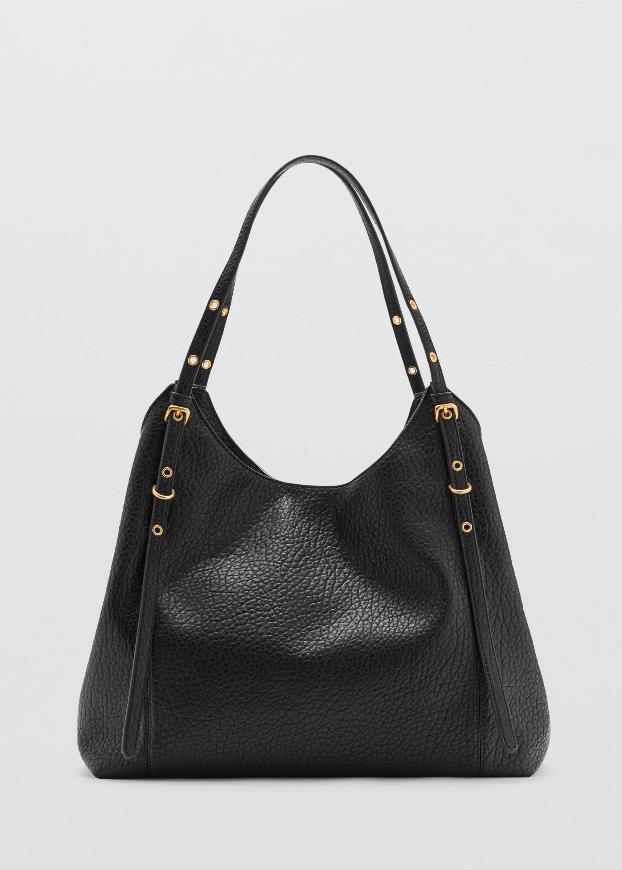 Bucket bag with buckles - Article without model, Black. Ref: 37024461-00.