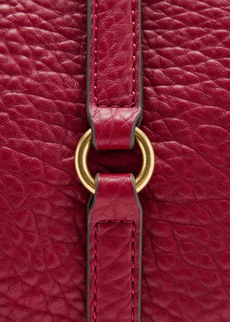 Faux-leather shoulder bag — Red