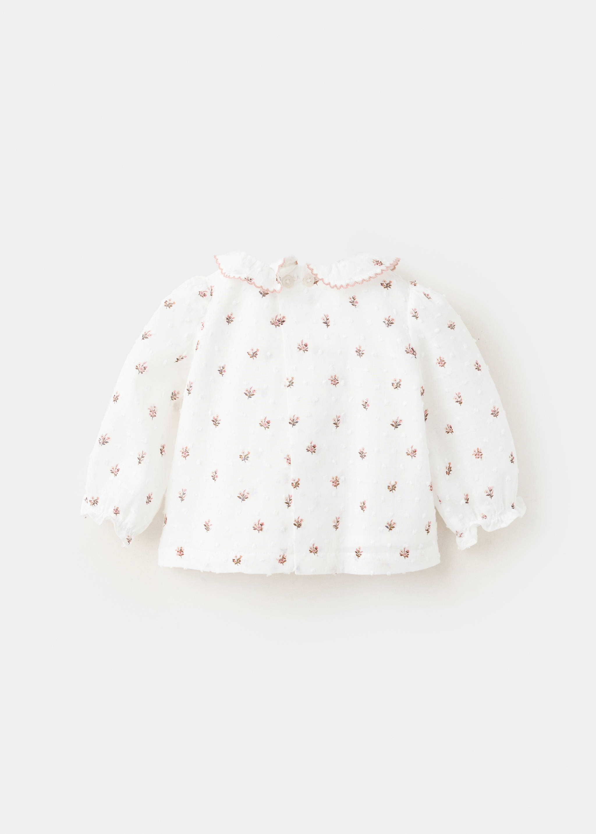 Blusa algodón plumeti flores - Reverso del artículo