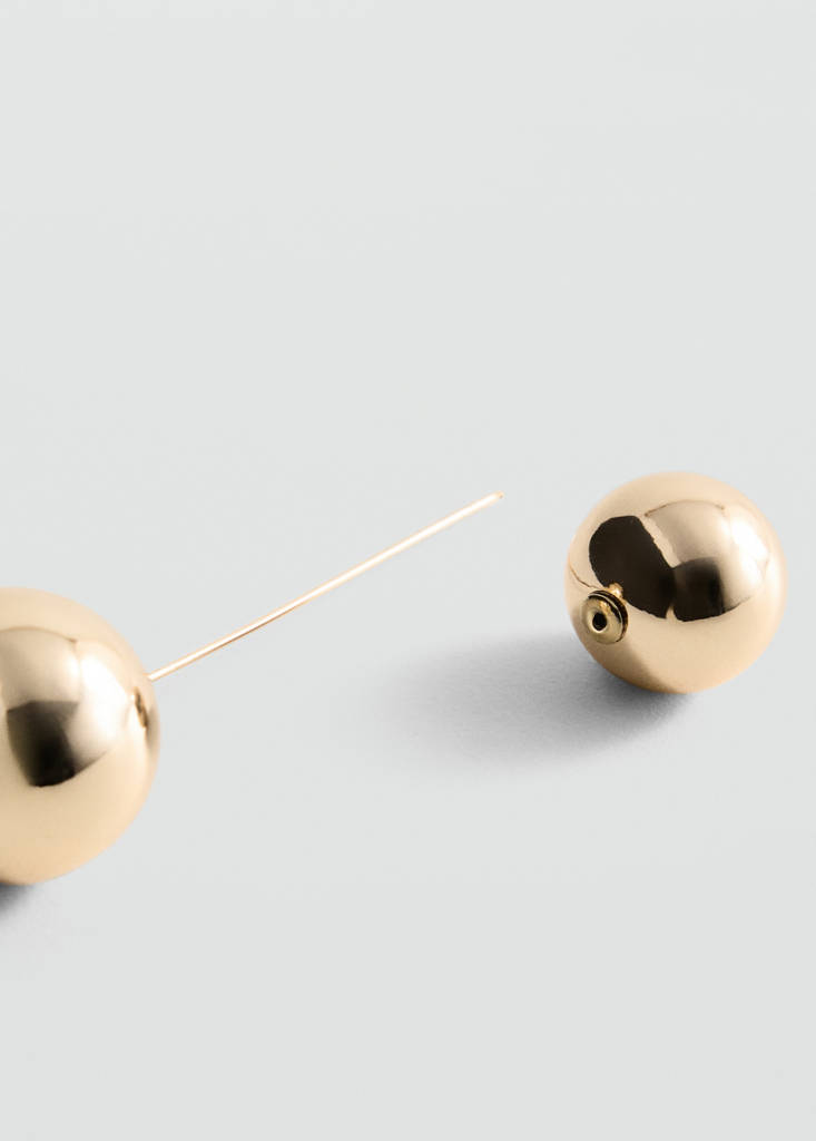 Metallic bead brooch — Gold