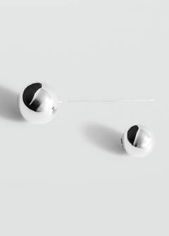 Metallic bead brooch — Silver 2