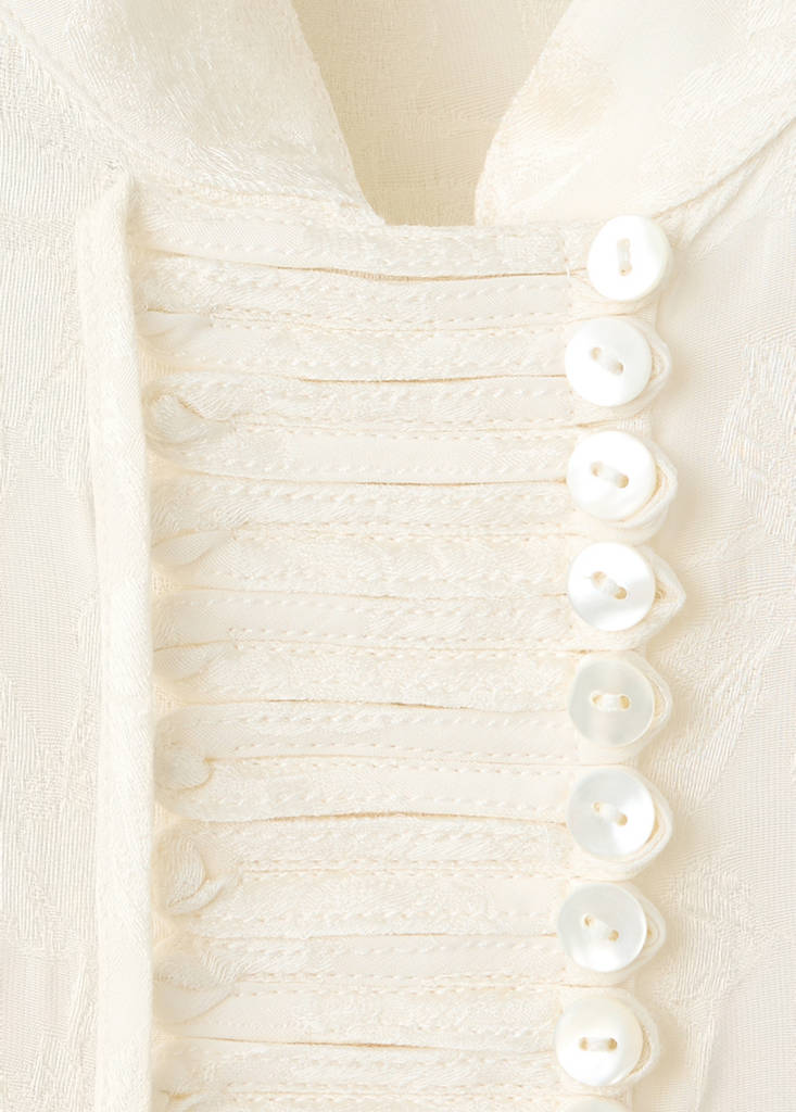 Jacquard blouse with buttons — Off White