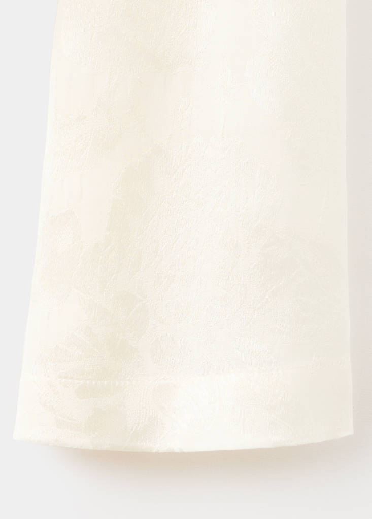 Jacquard blouse with buttons — Off White