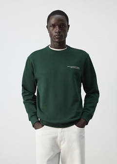 Printed sweatshirt 100% cotton — Billiard Green 1