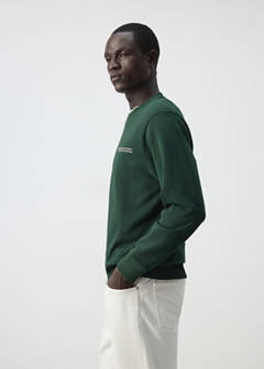 Printed sweatshirt 100% cotton — Billiard Green 5